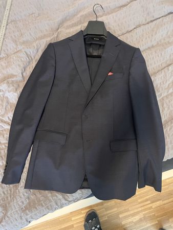 Anzug Zegna 8-50 R Wolle Drop 8 dunkelblau