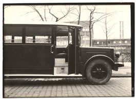 3 Fotografien Bus MAN, Omnibus mit Weinb