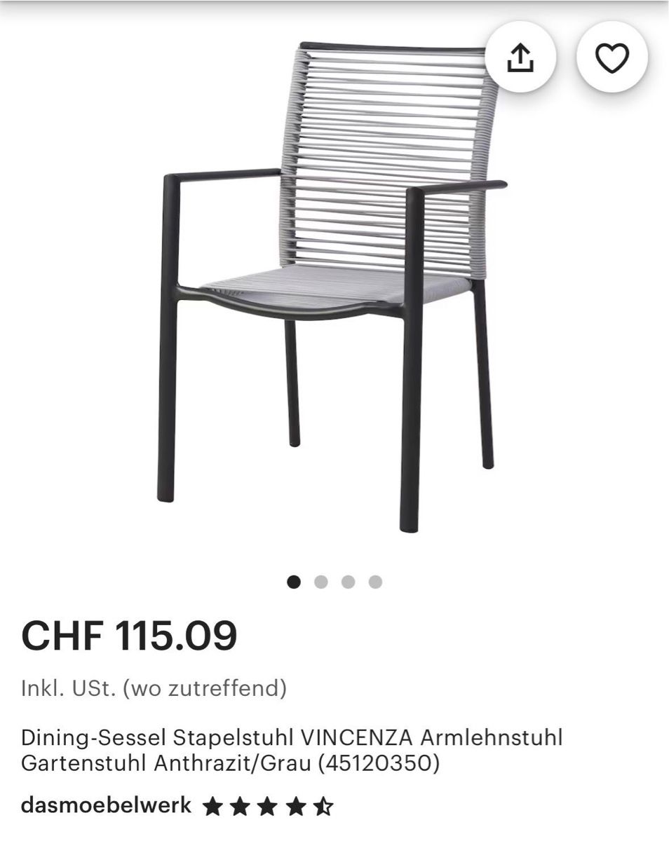 Sedie: Gartenstuhl – Usato da Muttenz venduto da sey_k9lq