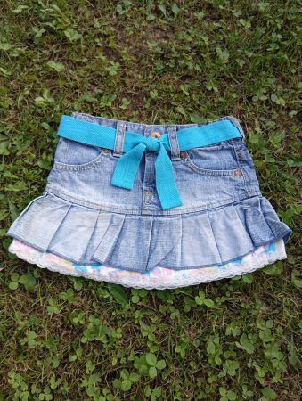 Jeansrock Jupe mit Gürtel Gr. 98