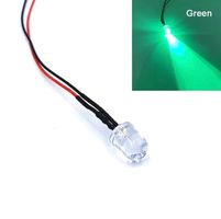 5 Stk LED Birne 8mm grün verkabelt mit Sockel 12V