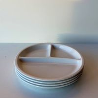 4 Schönwald Menüteller 3-geteilt  Porzellan Ø 26 cm