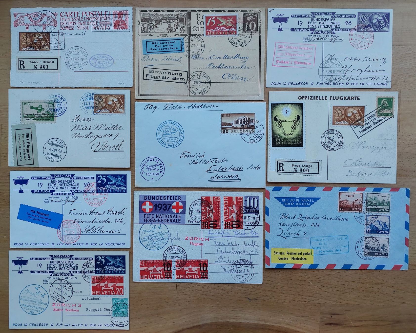Tutti i francobolli: Sammlung Flugpost Luftpost Briefe Marken – Usato da Obfelden venduto da Foto_Bild_Kunst_Buch