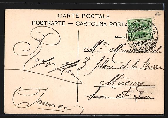 Cartoline postali: AK Olten, Ortsansicht mit Brücke, 1908 – Usato da Berlin venduto da bartko-reher 1