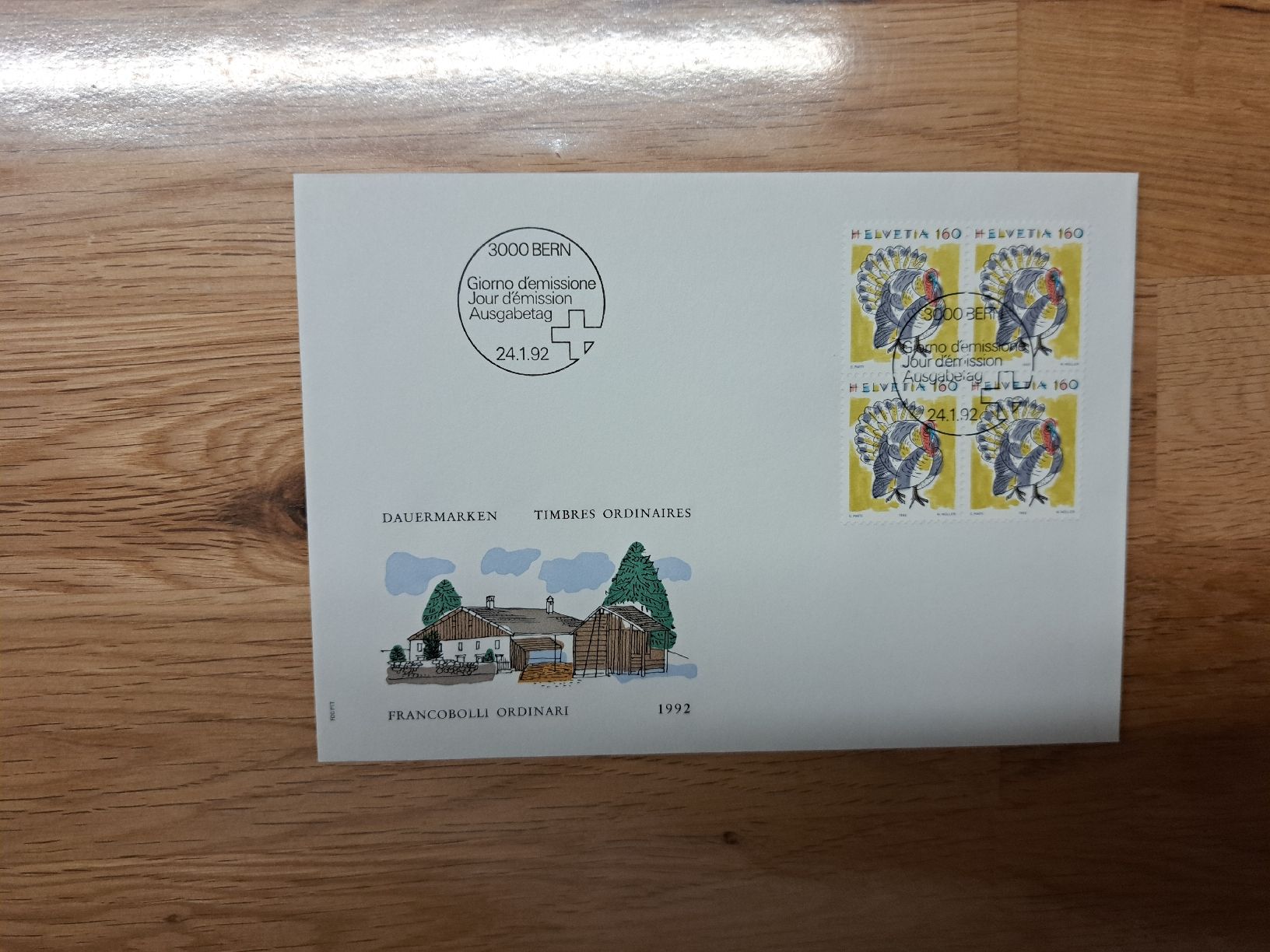 Alle Briefmarken: Briefmarkencouvert Helvetia Dauermarke 1992 – Neu (gemäss Beschreibung) aus Chur von linda-schlitzohr 4