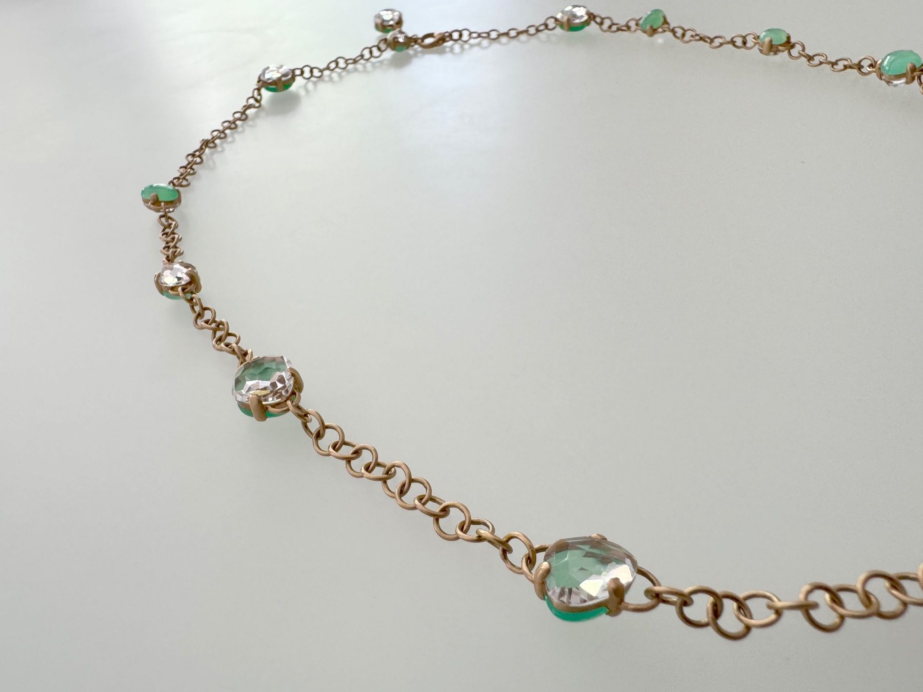 Pomellato Catenine: Long Collier Pomellato Capri en Or Rose Mat / Chrysoprases – Nuovo (secondo la descrizione) da Geneve venduto da iBest 5