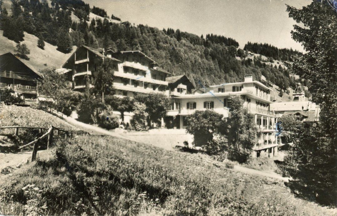 Cartoline postali: Champéry   VS   et Hôtel de CHAMPÉRY – Usato da Brig venduto da Valcards54