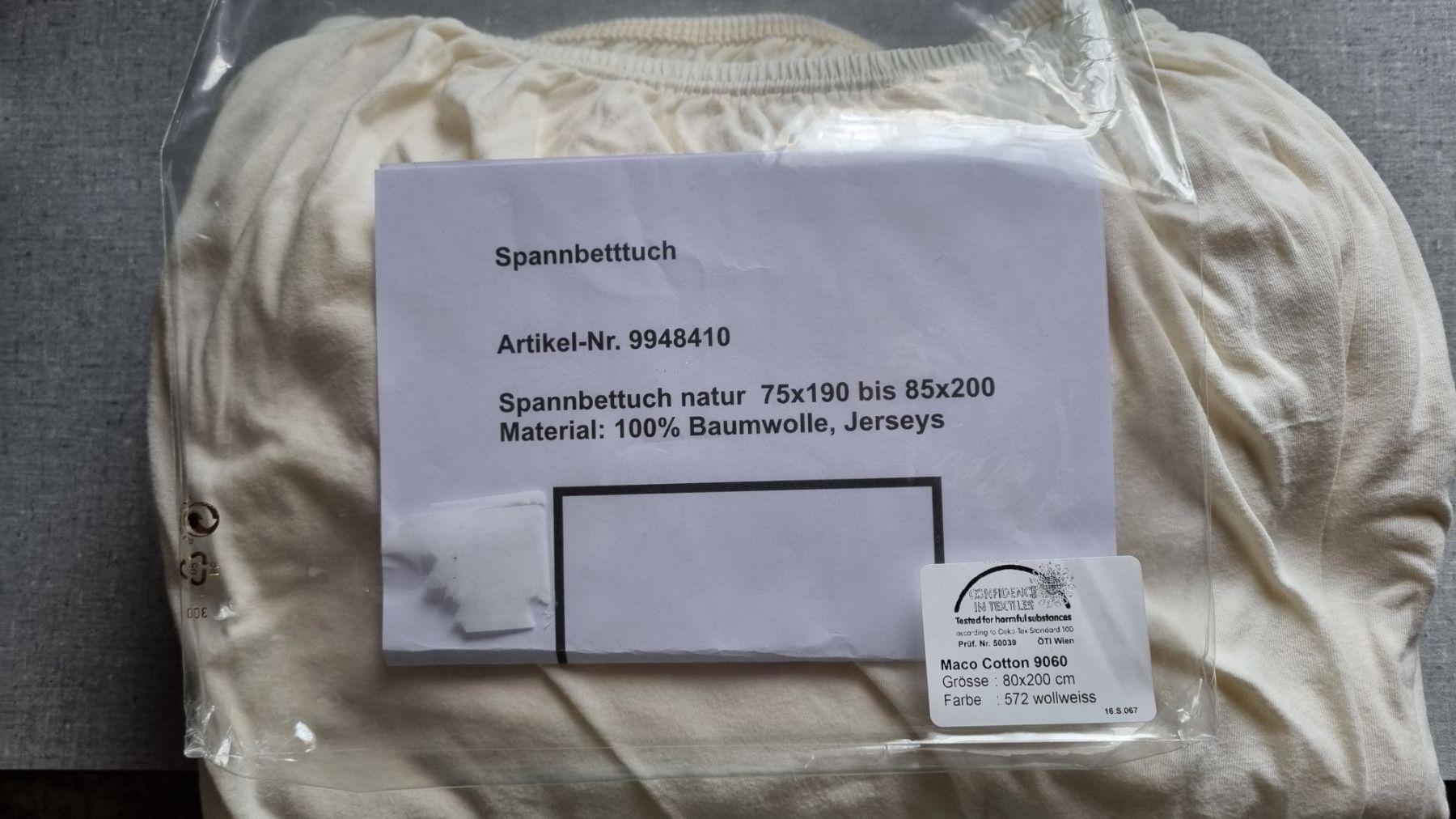 Biancheria da letto: Drap-housse 100% coton, jersey,  Naturel – Nuovo (secondo la descrizione) da Fontenais venduto da Aube-sauvage.2