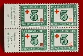 FÜRS ROTE KREUZ W 24 VIERERBLOCK 1945** POSTFRISCH
