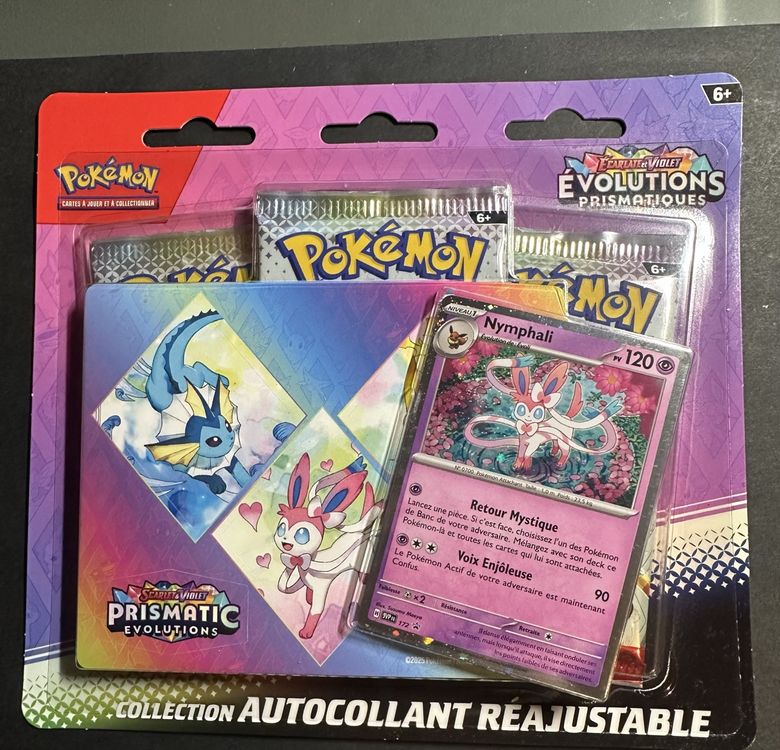 Tripack Collection Autocollant Pokémon Évolutions Prismatiques (EV8.5