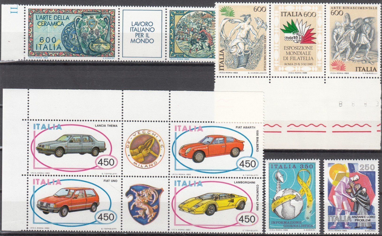 Tutti i francobolli: Italien 1985 postfrisch – Usato da Bürglen TG venduto da StampGraf 1