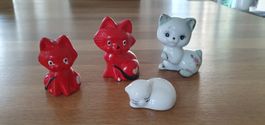 Kleine Katzenfiguren für Setzkasten oder Deko