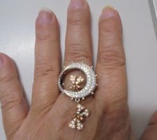 Ring von "Dallas Prince"USA m. echtem Zirkon (56) Zertifikat