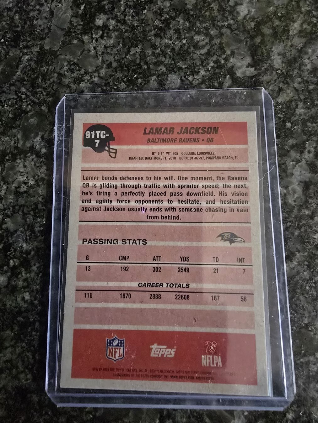 NFL Sammelbilder & Trading cards: NFL Trading Card  Lamar Jackson  – Neu (gemäss Beschreibung) aus Oberentfelden von Giants 1