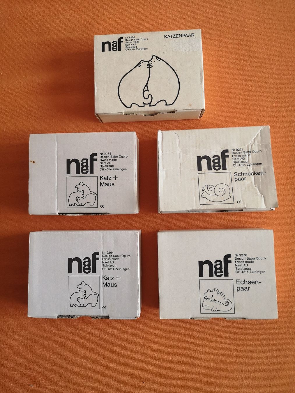 Naef Puzzle: 5 X KURT NAEF HOLZPUZZLE OVP – Nuovo e nell'imballaggio originale da MUEHLEBERG venduto da Cocolinette