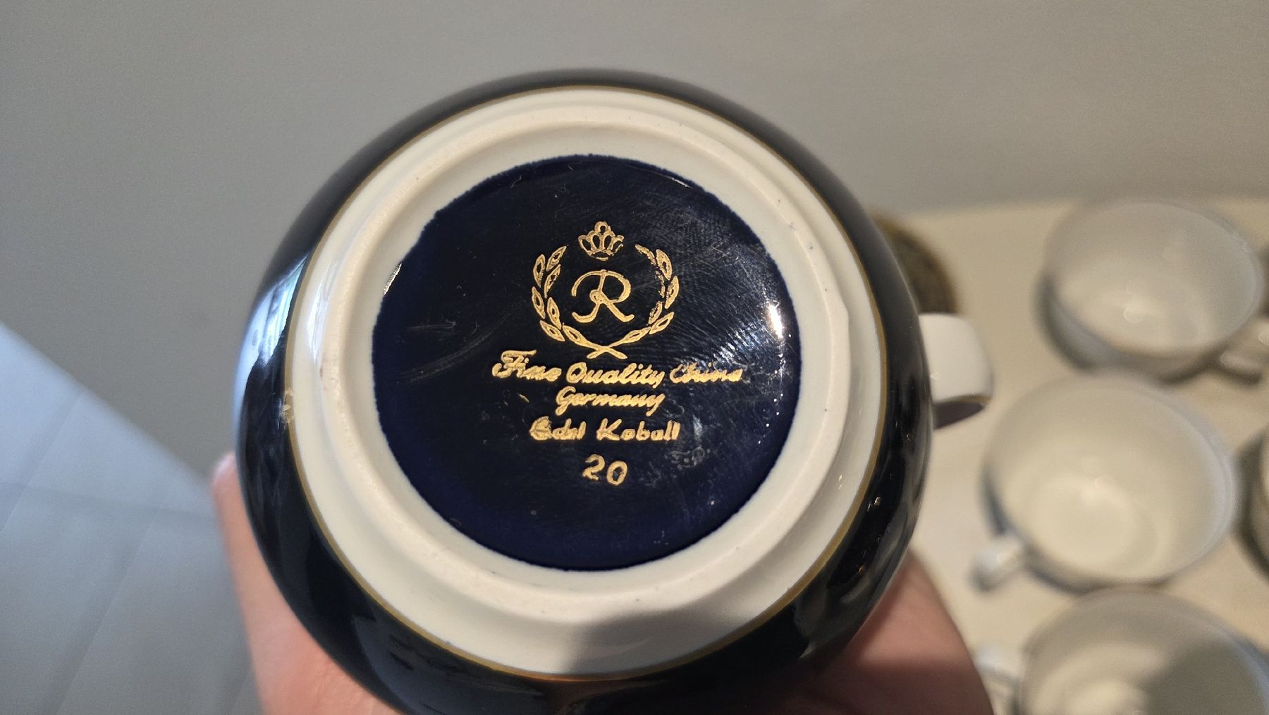 Set di piatti: Reichenbach Kaffeeservice Echt Kobalt Gold – Usato da Beckenried venduto da palle2105 2
