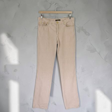 Roberto Cavalli Jeans –Luxuriöse Hellbeige – Gr. 44 – Neuwe