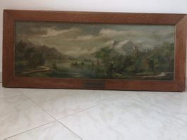 Ancien tableau - l'île de Lémnos-mer Egée