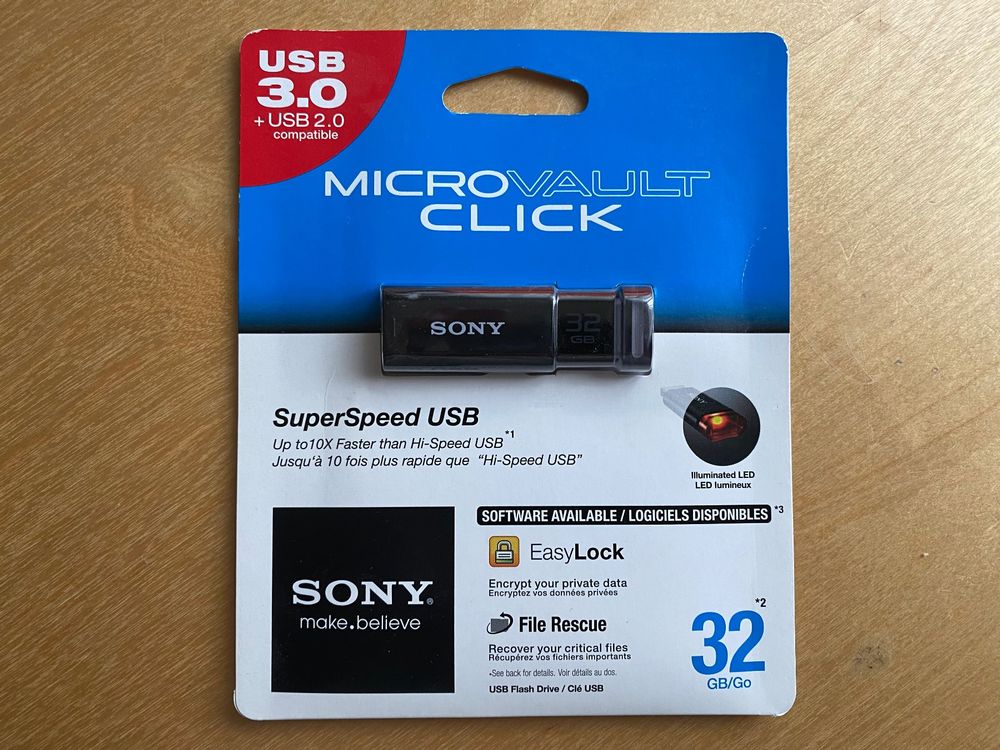 SONY USB 3.0 Micro Vault Click SuperSpeed USB 32 GB | Kaufen auf Ricardo