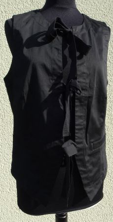 Weste Gilet Gr. 38 schwarz Schleifen Summum