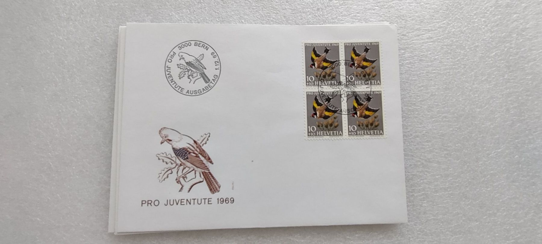 Alle Briefmarken: 5x4 Stück Schweizer Briefmarken Pro Juventute 1969 – Gebraucht aus Zürich von sendbad 4