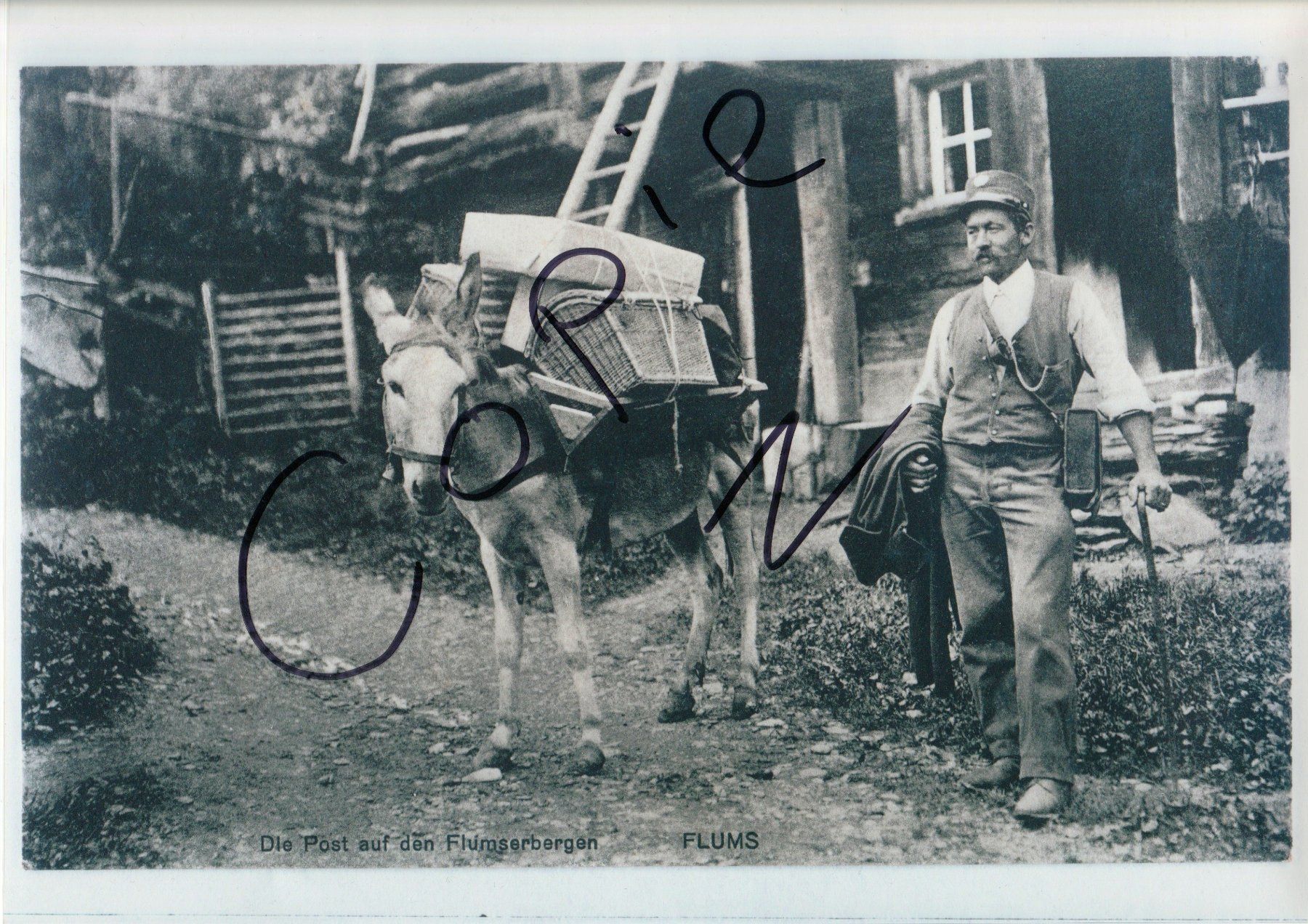 Cartoline postali: Flums,  Die Post auf den Flumserbergen – Usato da Fällanden venduto da Blausegelfliege