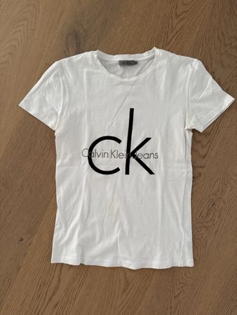 Weisses Calvin Klein T-Shirt, Gr. S, Top Zustand!