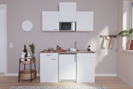 425 Singleküche Küchenzeile 150cm weiss - Küche Einbauküche