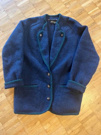Walkjacke dunkelblau dunkelgrün 40