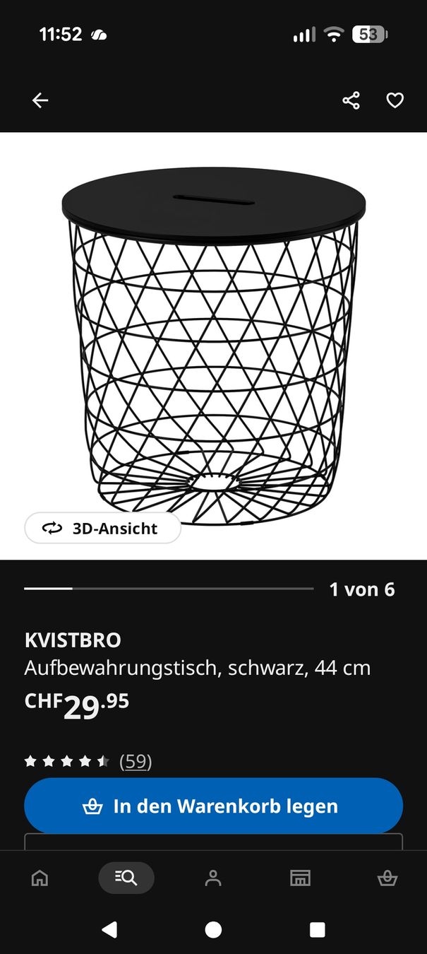 Ikea Altro per la casa: Aufbewahrungstisch/-Korb – Usato da Attiswil venduto da No_Ita_99 1