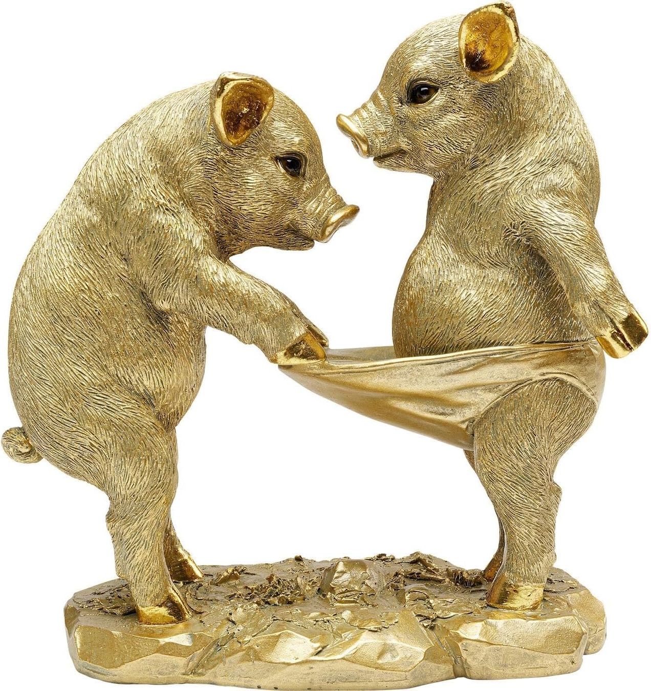 Statuette: Design Deko Figur Pig Party, Gold – Nuovo e nell'imballaggio originale da Gränichen venduto da omniadeals