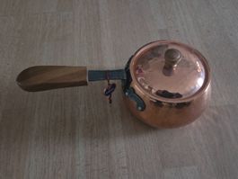 STÖCKLI Kupfer-Fonduepfanne mit Deckel – Swiss Made