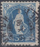 Stehende Helvetia 70A mit Plattenfehler Pf. 2.29