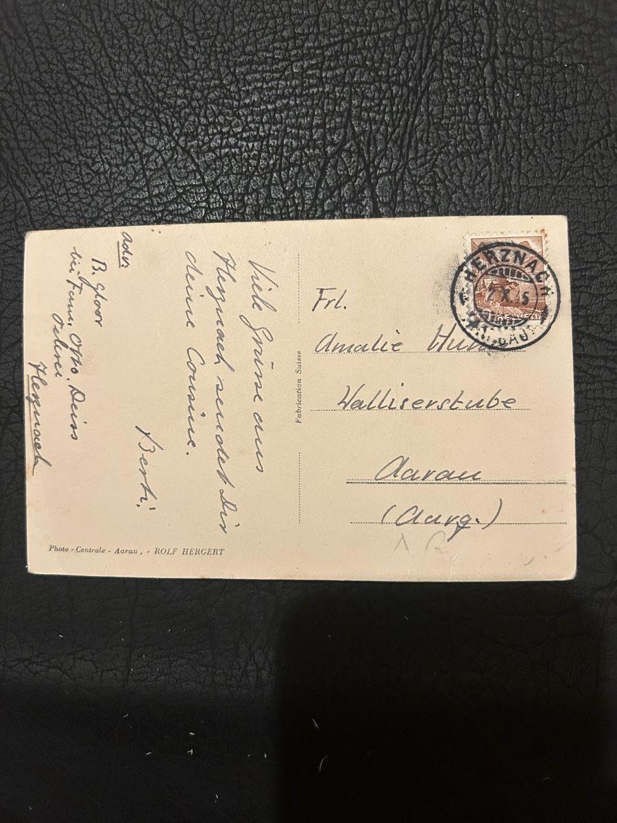 Cartoline postali: Herznach Dorfpartie 1945 – Usato da Breganzona venduto da Milesbo 1