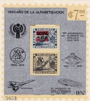 Nicaragua Briefmarkenblock 1980, Apollo, Zeppelin, Concor...