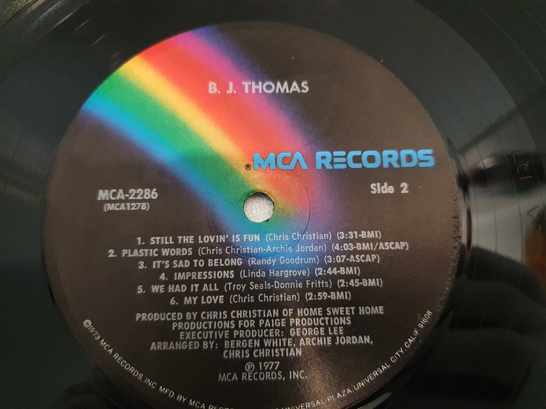 Schallplatten: B.J. Thomas – B.J. Thomas – Gebraucht aus Uster von Vinyl-Leidenschaft 5