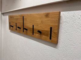 Garderobe Garderobenleiste COLON Wildeiche massiv 80 cm