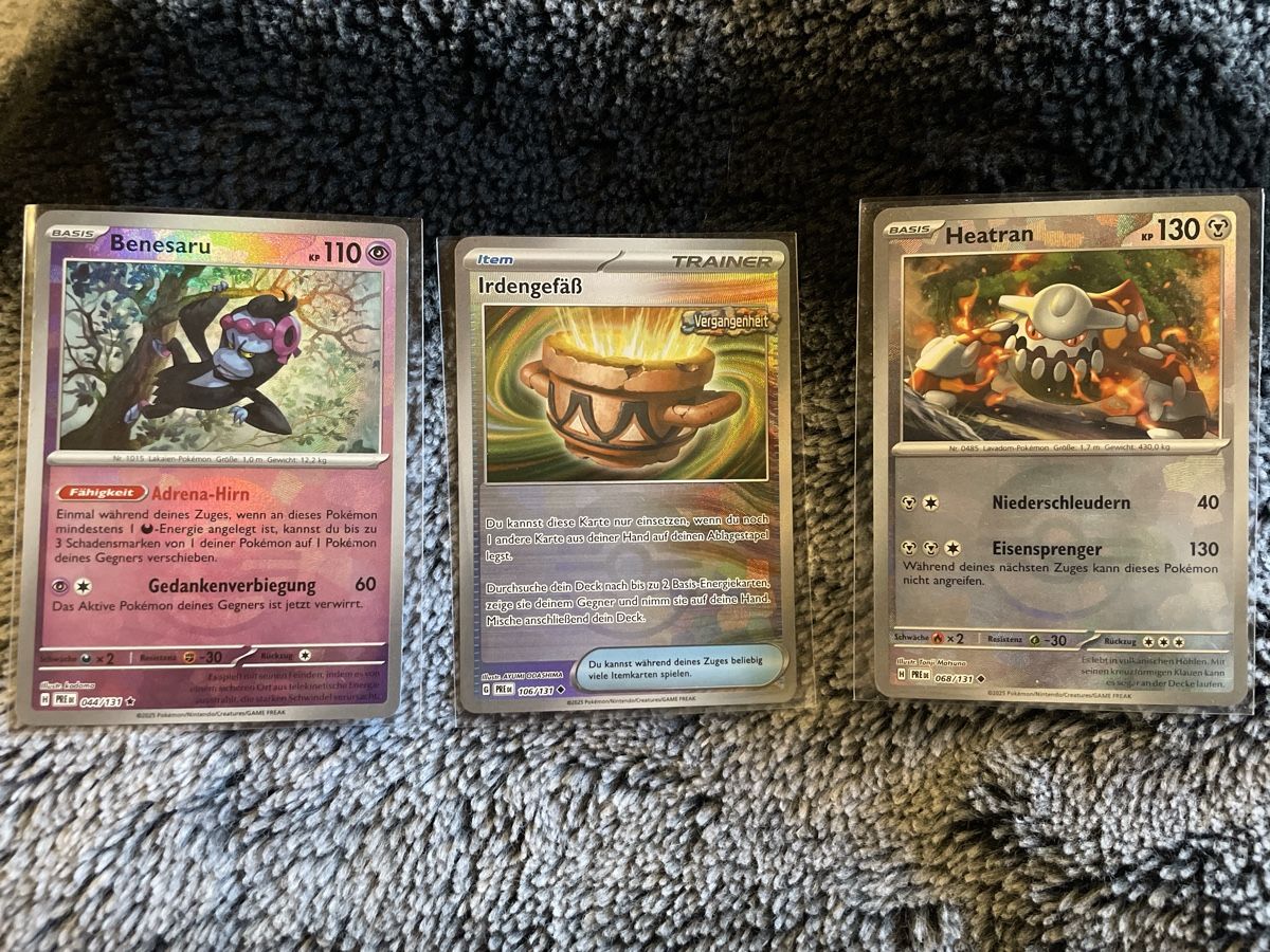 Pokémon Sammelbilder & Trading cards: Pokémon Karten: Benesaru, Irdengefäss, Heatran – Gebraucht aus Rothenburg von ana_yhq7