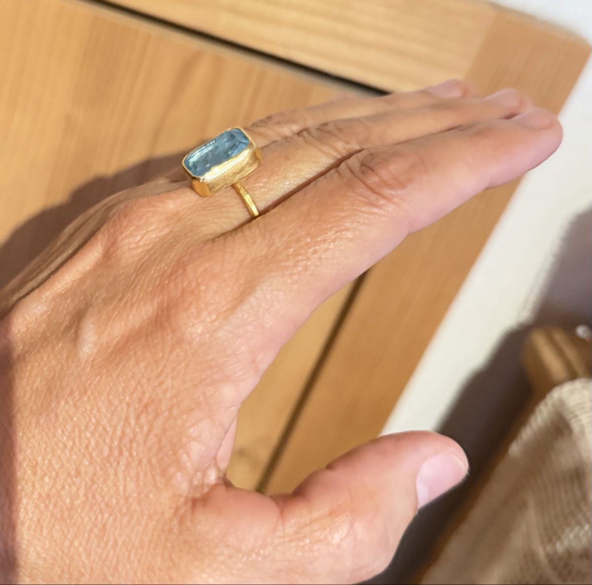 Anelli: Aquamarinring Silber vergoldet – Nuovo (secondo la descrizione) da Donat venduto da troja007 3
