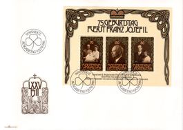 75. GEBURTSTAG FÜRST FRANZ JOSEF II. BELEG AUSGABETAG - BR57