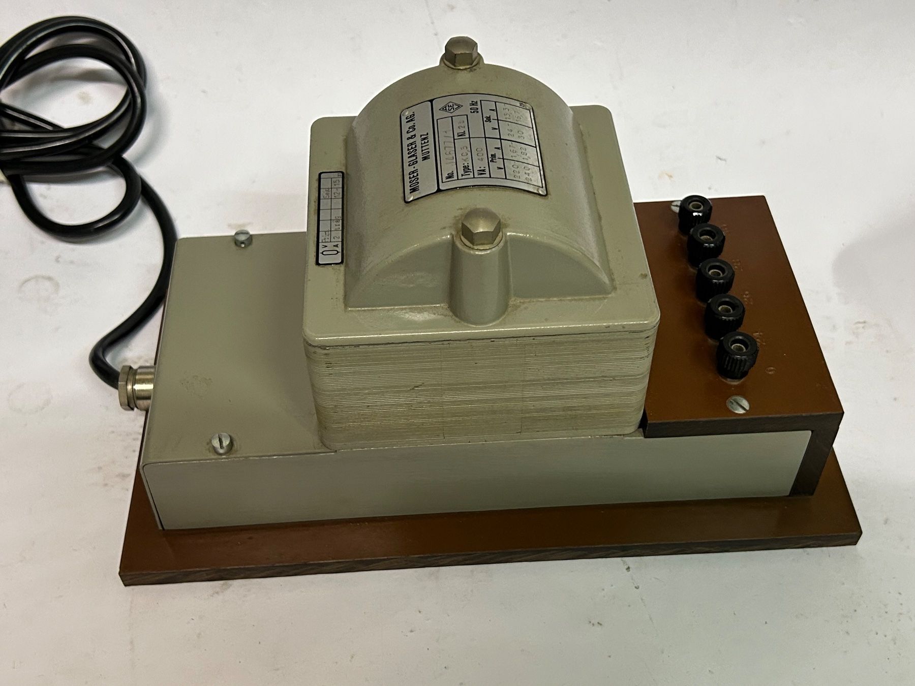 Componenti elettronici: MOSER-GLASER Transformator K0,5 Kl.2b - Top Zustand! – Usato da Etzelkofen venduto da Botti50 4