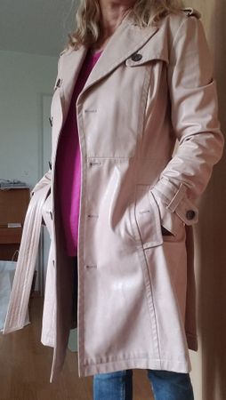 Marc Cain Mantel aus Leder, rose, N2(36)
