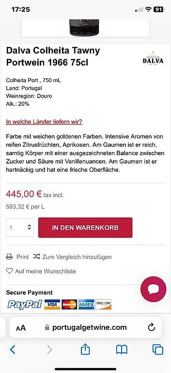 Vino: portwein krohns 1968 – Usato da Wettingen venduto da GMB1 4