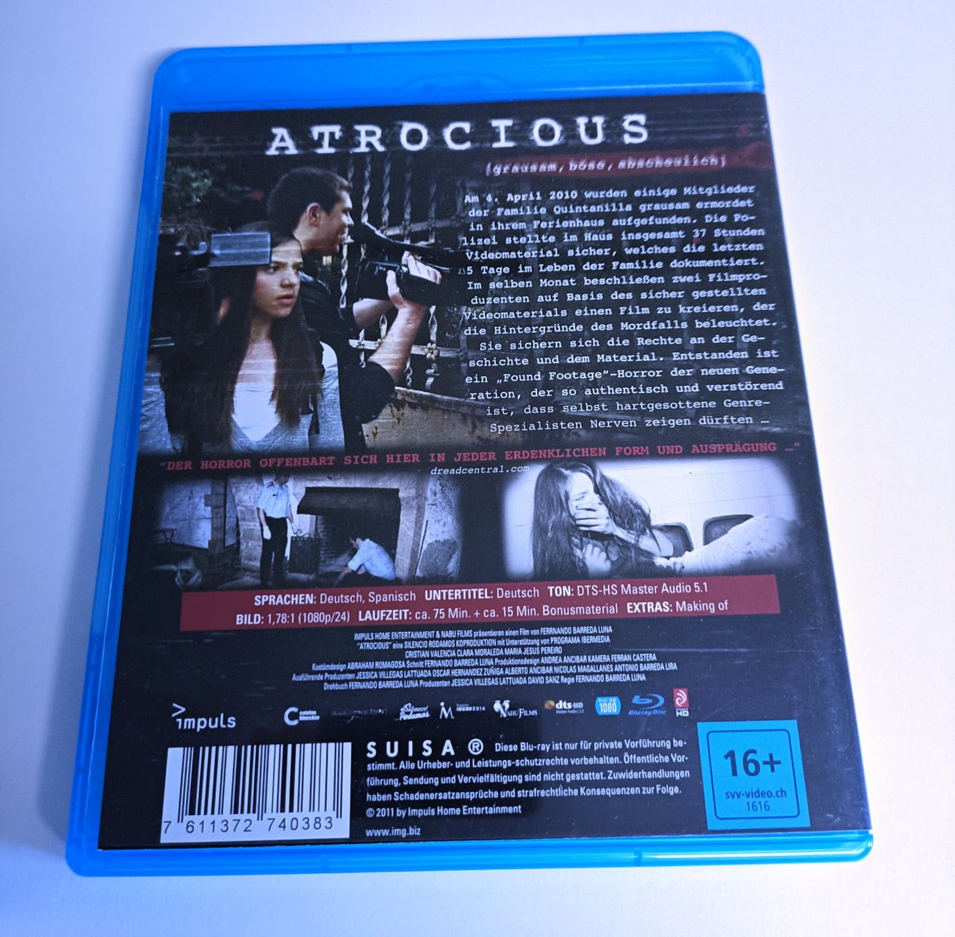 Tutti i DVDs: Atrocious (2010) Bluray – Usato da Köniz venduto da Movieportal007 1