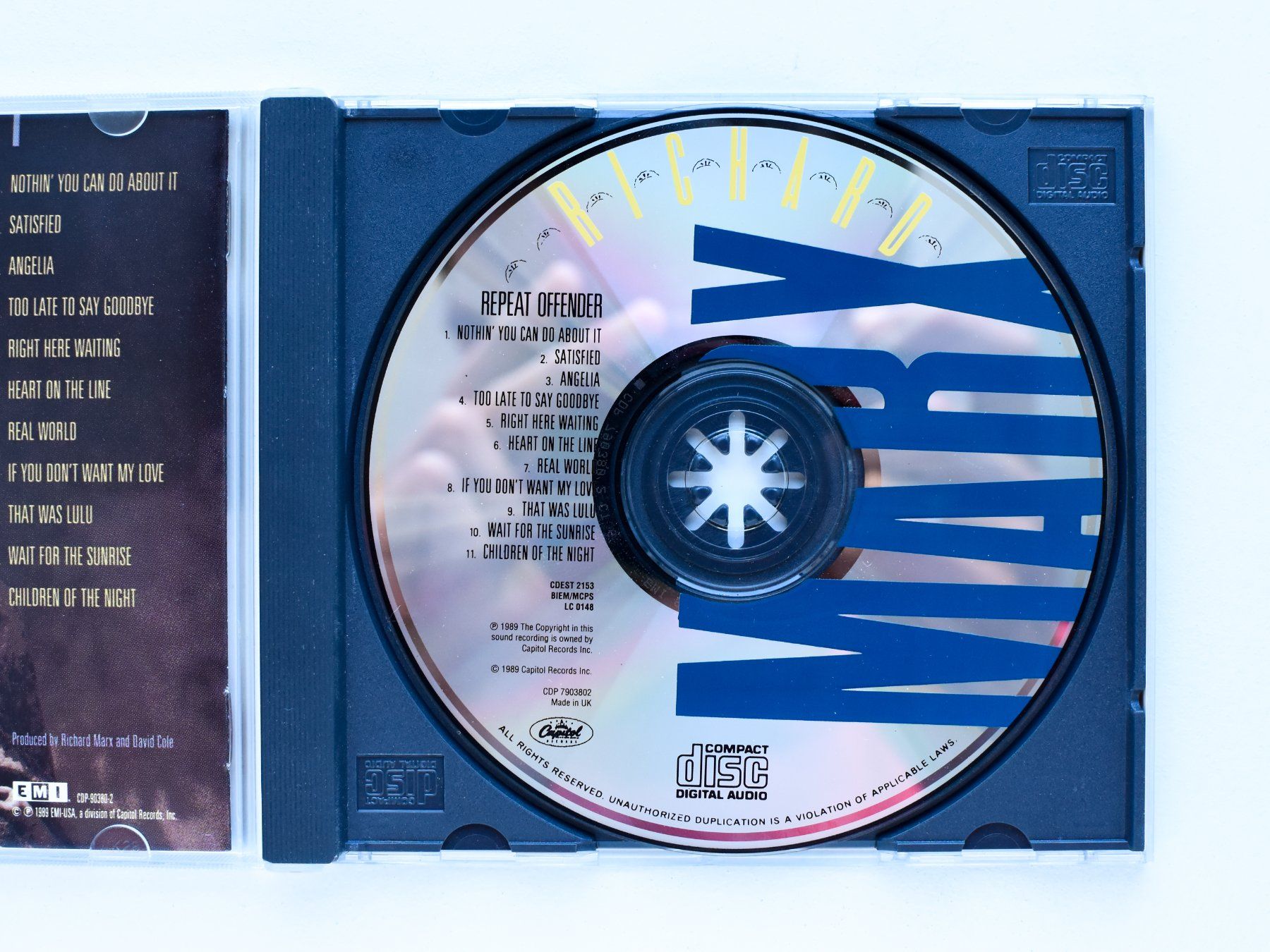 CDs: Richard Marx - Repeat Offender – D'occasion à Belmont-sur-Yverdon par ag97 1