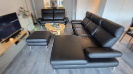 Ensemble canapé-sofa-pouf, 3-2-1 place (Diga Möbel)