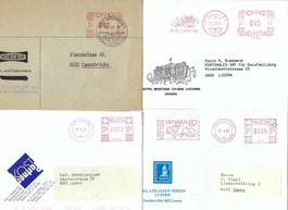 8 Belege mit Freistempel a9