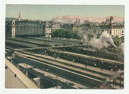Zürich HB Hauptbahnhof Historische Postkarte, Reproduktion