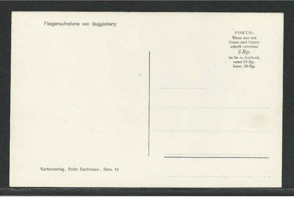 Cartoline postali: Guggisberg Fliegeraufnahme – Usato da Lausanne venduto da Polo07 1