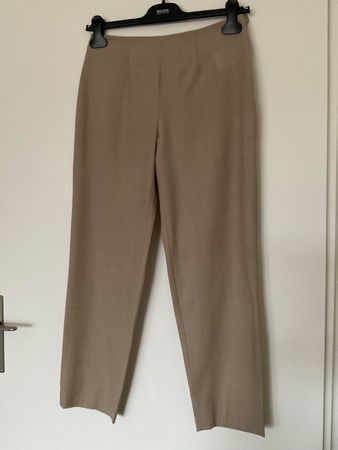PIAZZA SEMPIONE Wolle Hose Gr S it 40 beige mit Elasthan